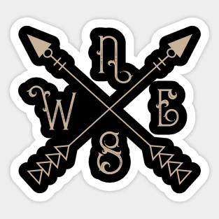 Compass North South East West Sticker